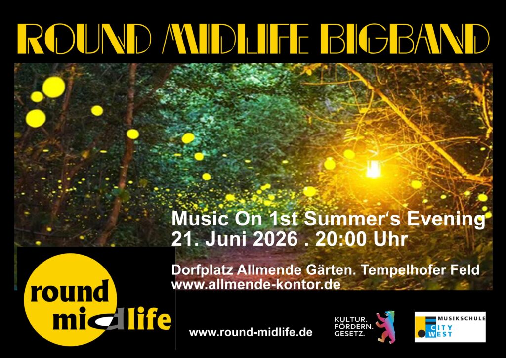 Round Midlife-Sommerkonzert am Sonntag, 21. Juni 2026 um 20 Uhr auf dem Tempelhofer Feld, Berlin